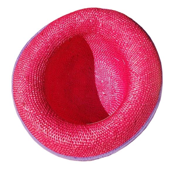 Statement Derby Hat • Bold Colorblock Straw • Resort / Race Day Ready main image 8